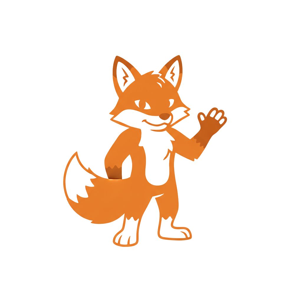 Indie-dev fox mascot — Mascot