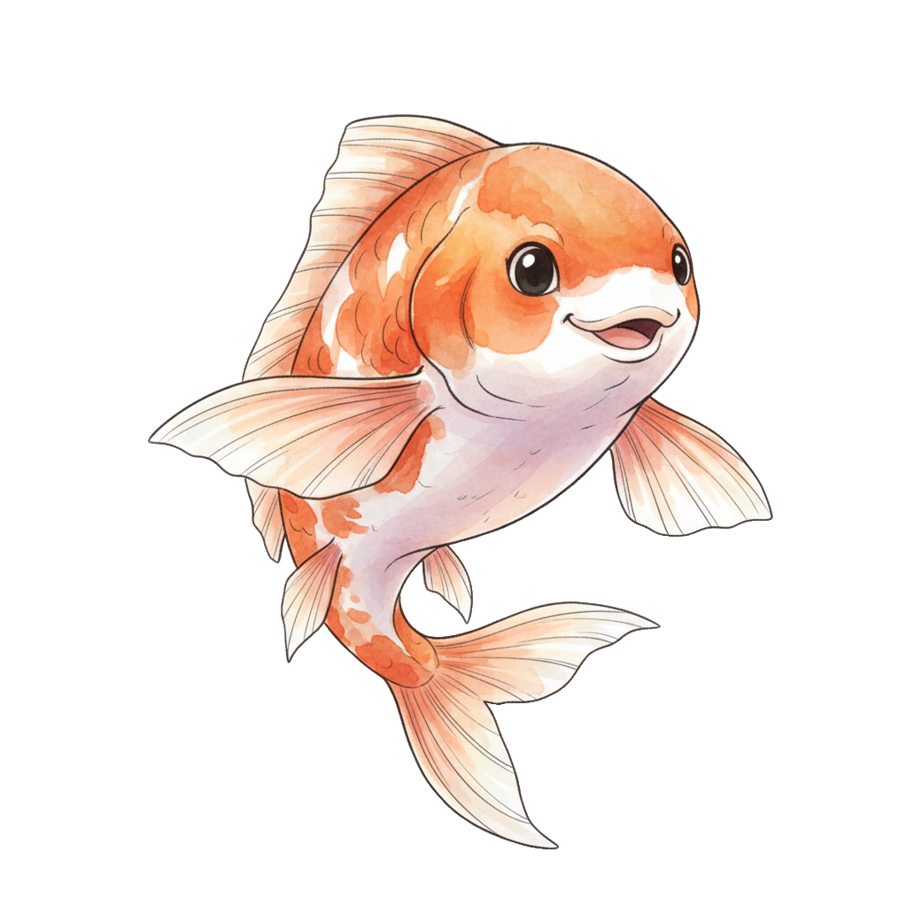 Painted koi in pastel washes — Watercolor